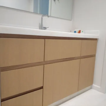 Shelf under the bathroom sink