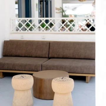 Terrace of a beverage cellar