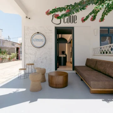 Terrace of a beverage cellar