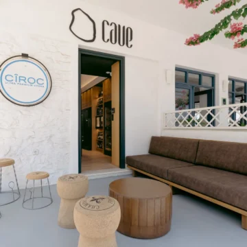 Terrace of a beverage cellar