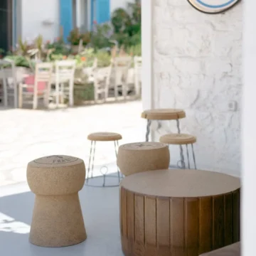 Terrace of a beverage cellar