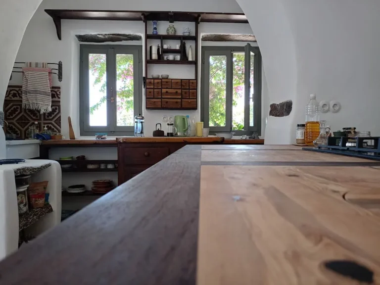 Detail of Kitchen furniture made of Olive and Wenke