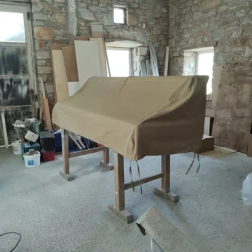 Custom sofa under construction