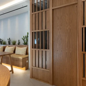 Interior design of a restaurant bar