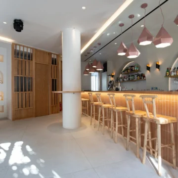 Interior design of a restaurant