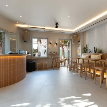 Interior design of a restaurant