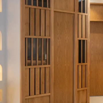 Wall-mounted wooden decorative furniture