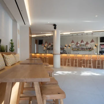 Interior design of a restaurant