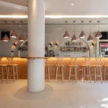 Interior design of a restaurant